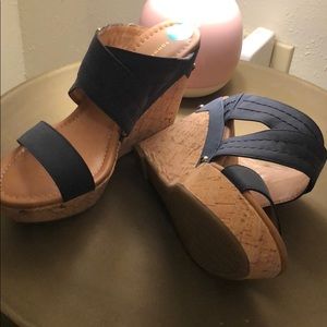 Tommy Hilfiger sandals, navy blue and tan